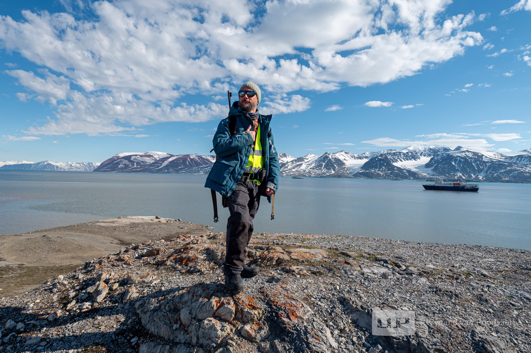 Alexander Romanovskiy at Texas Bar, Spitsbergen, Svalbard